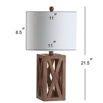 Stewart 21.5" Wood LED Table Lamp - JONATHAN Y